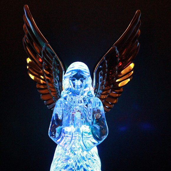 Angel LED Lighted Sparkling Color Changing Snow Globe Water Lamp Christmas Decor - Picture 3 of 7